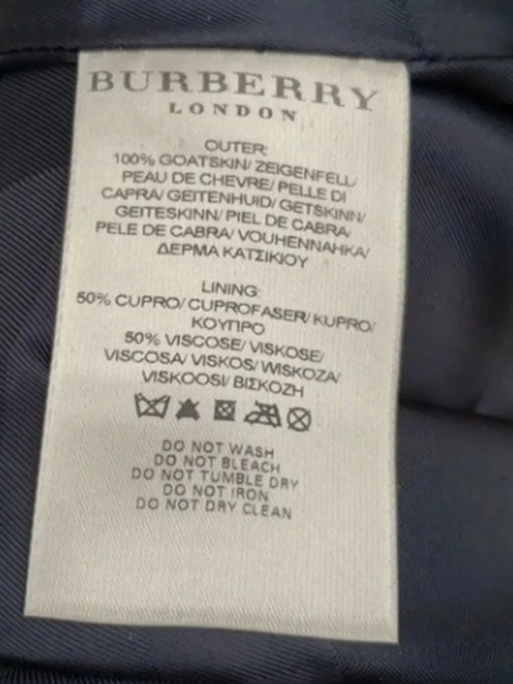 BURBERRY Black Shimmer Leather Coat IT sz46/ US sz 12- MADE IN ITALY - Picture 4 of 9